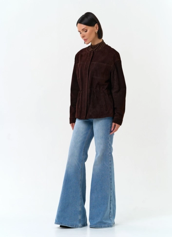 Жакет из натуральной замши фото