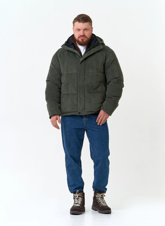 Мужской пуховик с капюшоном фото